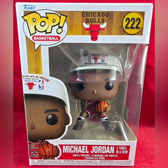 Funko Pop! Michael Jordan 3 Times In A Row Funko #222 (Nib) With Pop Protector - Picture 2 of 7